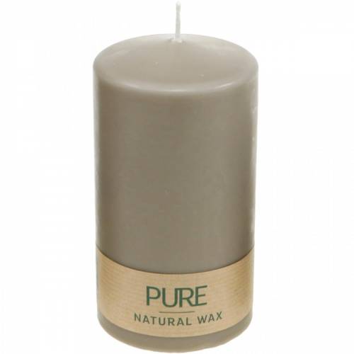 Candela pilastro 130/70 candela marrone decorazione candela in cera naturale sostenibile