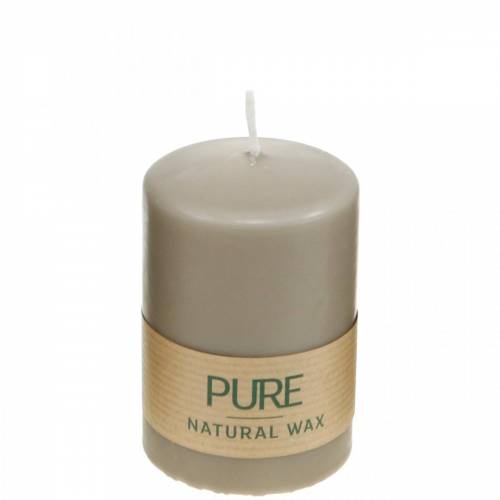 Floristik24 Candela a colonna pura, candela in cera naturale marrone 90/60, decorazione sostenibile per candele di colza alla stearina