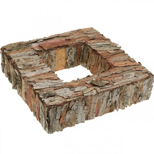 Deco corteccia d'albero quadrata corteccia di pino aperta  30×30 cm-00513