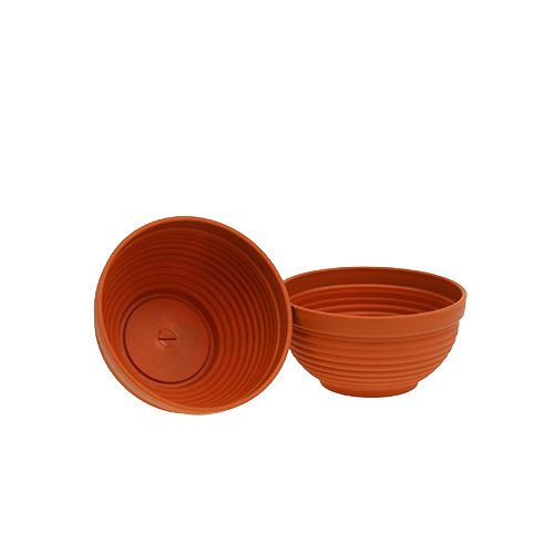 Floristik24 R-ciotola in plastica terracotta Ø13cm, 10pz