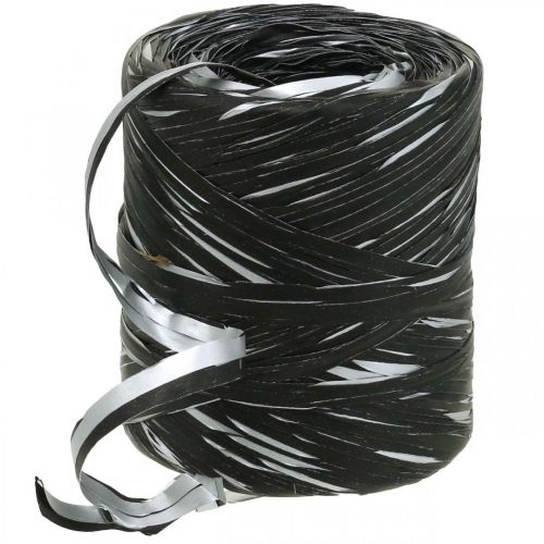 Nastro di rafia nastro regalo argento nero nastro decorativo 200 m