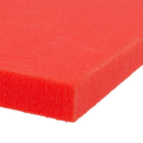 Floristik24 Piatto in schiuma floreale rosso 3pz