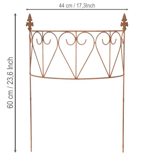 Prodotto Traliccio in metallo per aiuole e versatile decorazione da giardino, 60 cm