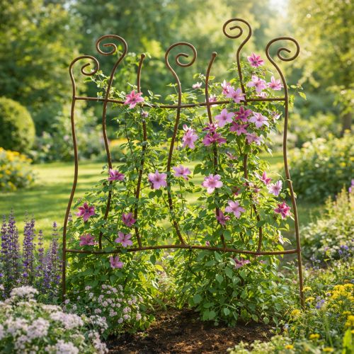 Prodotto Traliccio, supporto per piante arrampicanti Metallo curvato Decorazione da giardino, 72 cm