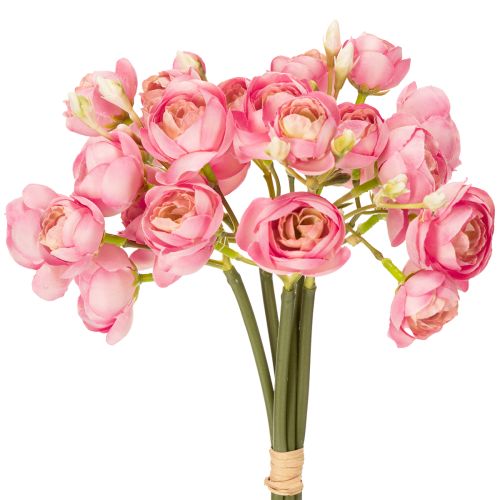 Floristik24 Bouquet di ranuncoli artificiali, elegante decorazione da tavola, 32 cm, 5 pezzi