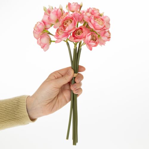 Prodotto Bouquet di ranuncoli artificiali, elegante decorazione da tavola, 32 cm, 5 pezzi