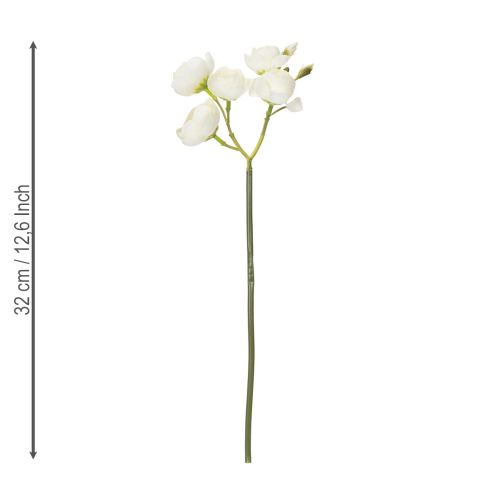 Prodotto Bouquet di ranuncoli artificiali, decorazione floreale di lunga durata per la primavera, 32 cm, 5 pezzi