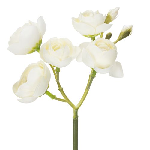 Prodotto Bouquet di ranuncoli artificiali, decorazione floreale di lunga durata per la primavera, 32 cm, 5 pezzi