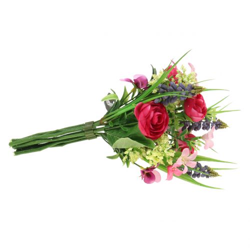 Floristik24 Mazzo di ranuncoli con giacinti d&#39;uva Rosa 25cm