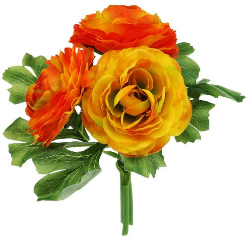 Floristik24 Mazzo di ranuncolo arancione L18cm