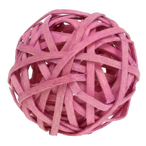 Floristik24 Rattanball Pink Ø4cm 12pcs