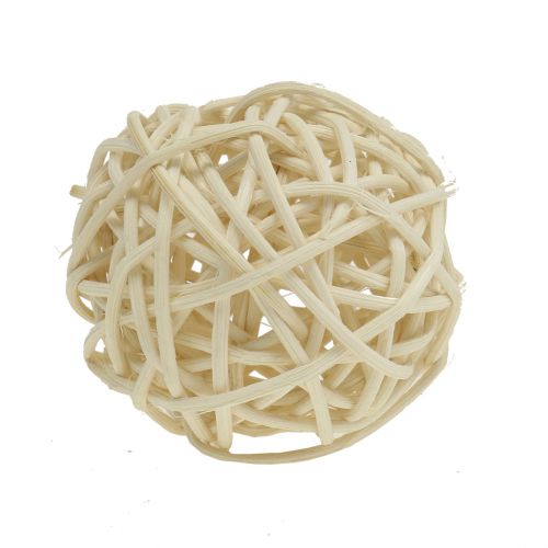 Prodotto Palline in rattan sbiancato Ø4cm 24 pz