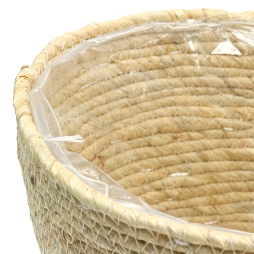 Floristik24 Cesto per piante in rattan natura Ø26/22/16cm 3 pezzi