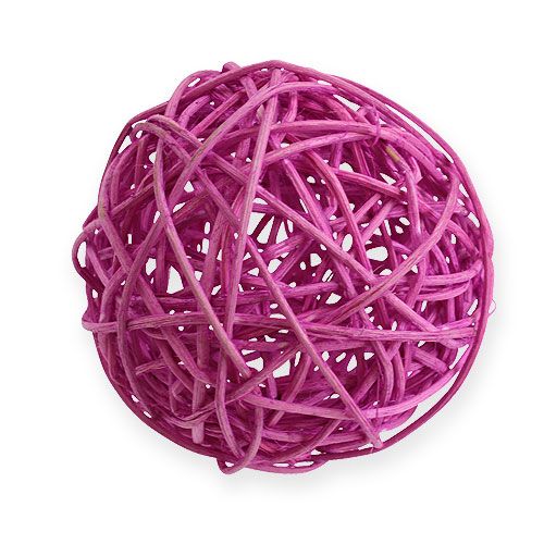 Floristik24 Palla in rattan 10 cm viola 10 pezzi