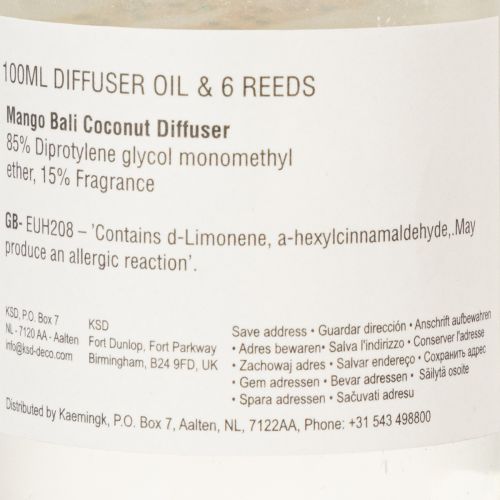 Prodotto Diffusore di fragranze per ambienti con profumo esotico di cocco e mango per una freschezza duratura in casa, 19 cm, 2 pezzi