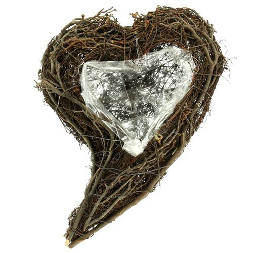 Floristik24 Vite pianta cuore natura 15 cm x 23 cm x 5 cm 4 pezzi