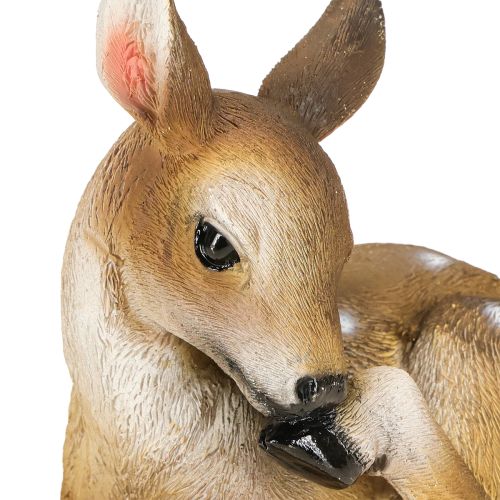 Prodotto Decorazione da tavolo a forma di cervo, cerbiatto sdraiato, 13×6,5×12 cm, 3 pezzi