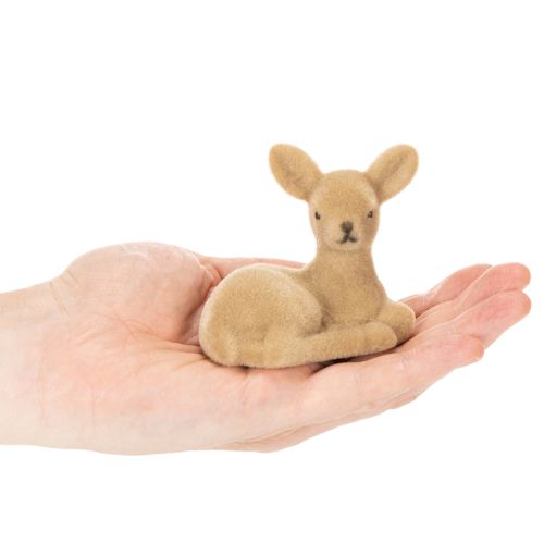 Statuetta decorativa di cerbiatto sdraiato per decorazione da tavolo, 8 cm, 6 pezzi | Floristik24.it