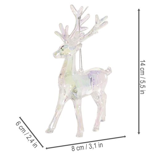 Renne decorative in acrilico per albero di Natale, 14 cm, 4 pezzi | Floristik24.it