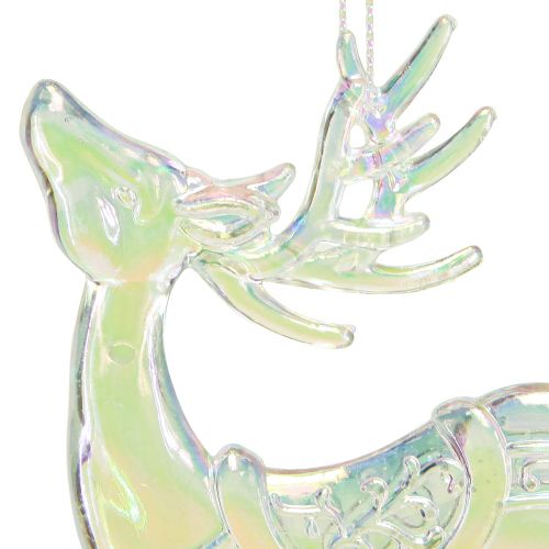 Prodotto Decorazione renna Decorazioni natalizie iridescenti H12cm 3pz