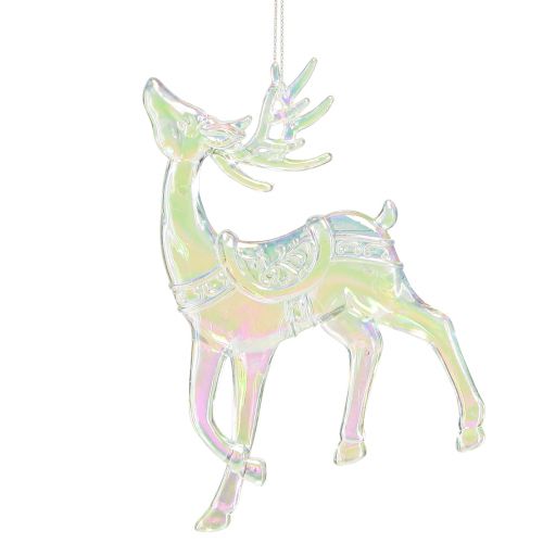 Prodotto Decorazione renna Decorazioni natalizie iridescenti H12cm 3pz