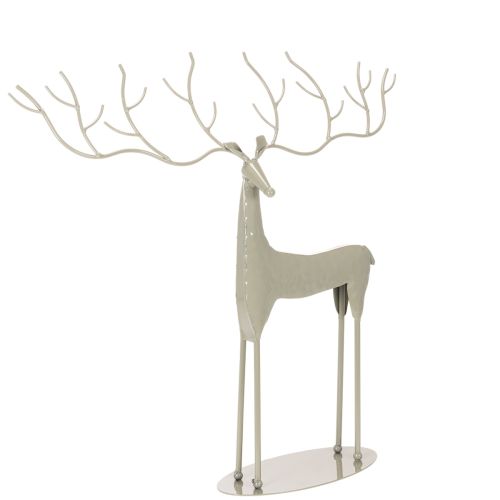 Scultura decorativa di cervo con grandi corna, look moderno in metallo, 48 cm acquistare | Floristik24.it