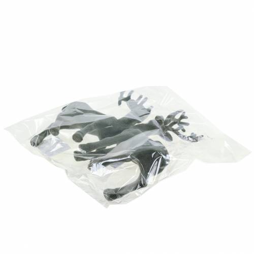 Prodotto Cervo decorativo floccato grigio 20 cm 2 pz