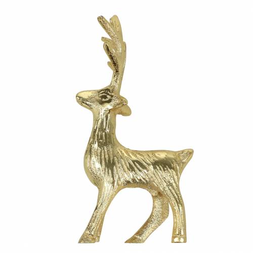 Renna decorativa in metallo dorato 12,5 cm × 6,5 cm 3 pezzi