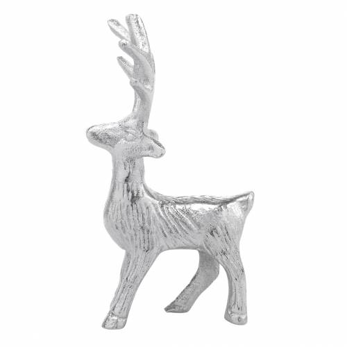 Floristik24 Renna decorativa in metallo argentato 6,5 × H12,5 cm 3 pezzi