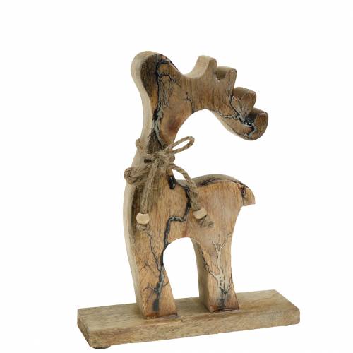 Floristik24 Decorazione natalizia decorazione figura renna legno 21cm