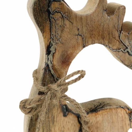 Floristik24 Decorazione natalizia decorazione figura renna legno 21cm