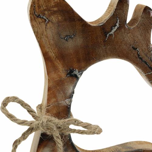 Floristik24 Decorazioni natalizie figura renna in legno 25 cm