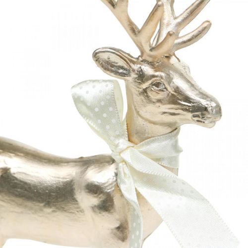 Floristik24 Deco cervo in piedi decorazione della tavola di champagne Natale 18,5 cm 4 pezzi