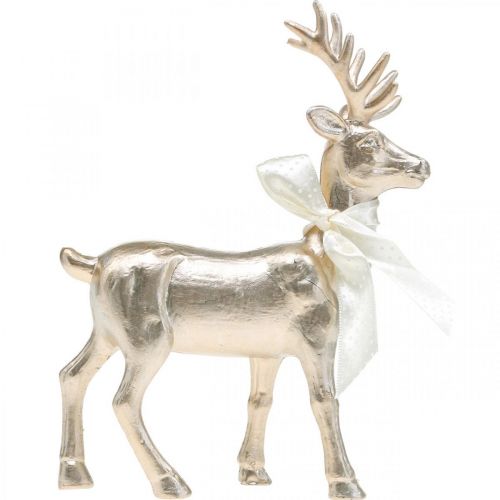 Floristik24 Deco cervo in piedi decorazione della tavola di champagne Natale 18,5 cm 4 pezzi