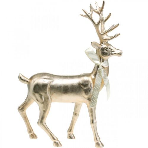 Floristik24 Figura decorativa cervo cervo decorativo champagne grande Natale 47 cm