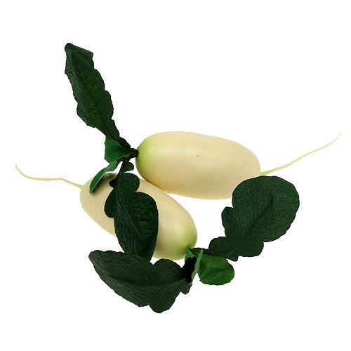 Ravanello bianco con foglie 12 cm 3 pezzi