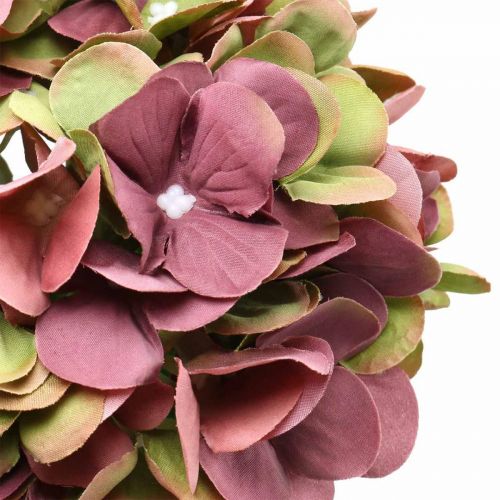 Floristik24 Ortensia artificiale rosa, bordeaux fiore artificiale grande 80cm