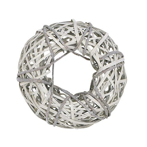 Floristik24 Ghirlanda di corteccia con salice piccolo grigio Ø28cm