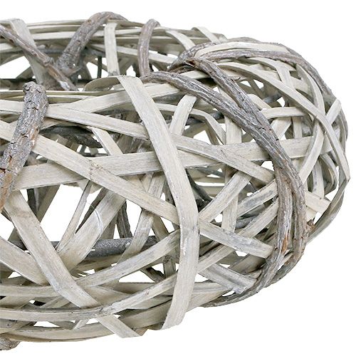 Floristik24 Ghirlanda di corteccia con salice piccolo grigio Ø28cm