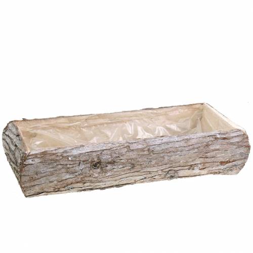 Floristik24 Fioriera in legno lavato bianco 45 × 19 cm H10 cm