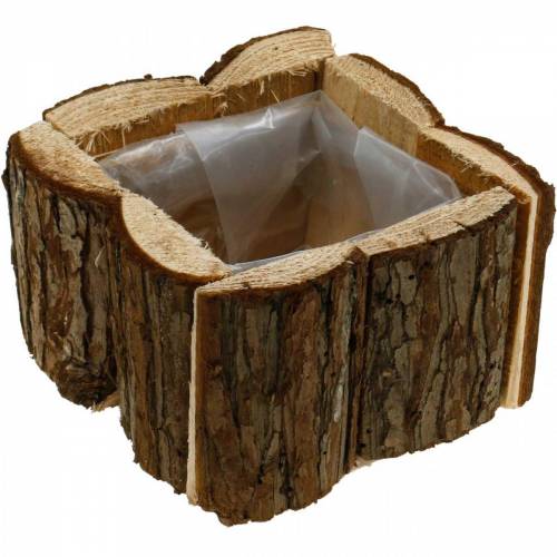 Floristik24 Fioriera in corteccia di fioriera in legno 14×14 cm