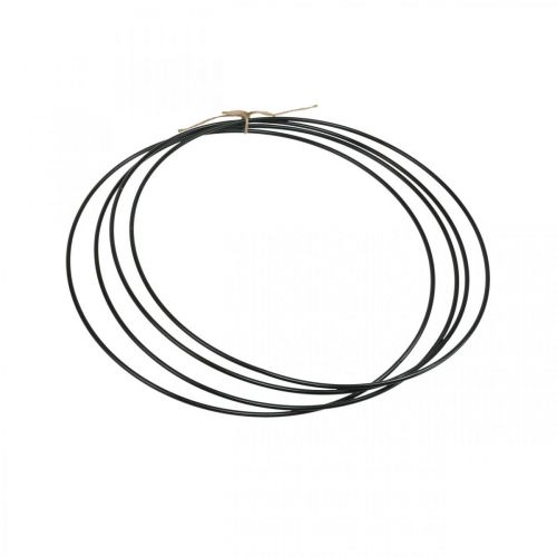 Floristik24 Anello decorativo in metallo Anello decorativo Scandi anello nero Ø25cm 4 pezzi