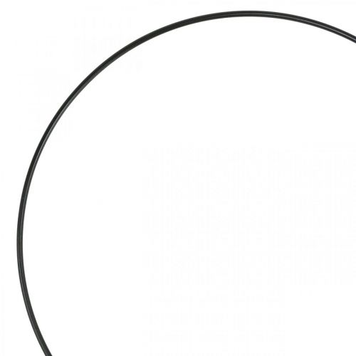 Floristik24 Anello decorativo in metallo Anello decorativo Scandi anello nero Ø25cm 4 pezzi