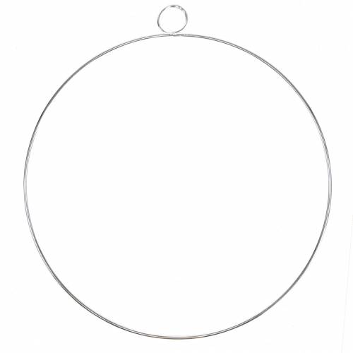 Floristik24 Anello decorativo argento Ø30cm 4 pezzi