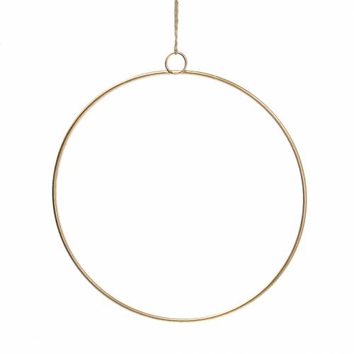Floristik24 Anello decorativo per appendere oro Ø25cm 6pz
