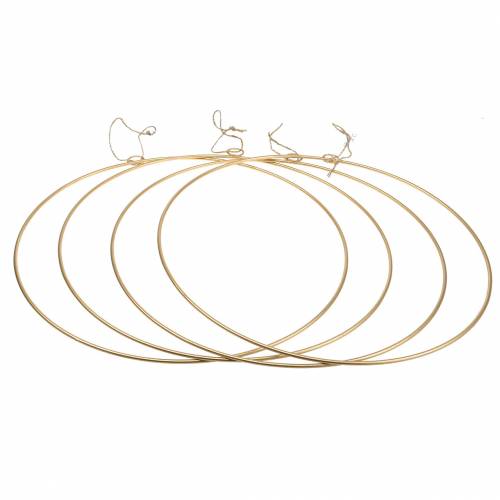 Prodotto Anello decorativo per appendere oro Ø35 cm 4 pezzi