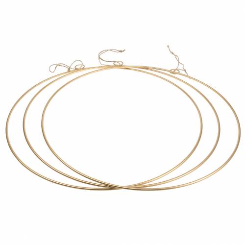 Prodotto Anello decorativo da appendere oro Ø50cm 3 pezzi