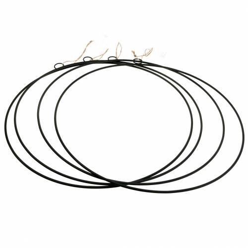 Prodotto Anello decorativo per appendere nero Ø35cm 4pz