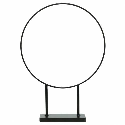 Floristik24 Anello decorativo con supporto nero Ø28cm