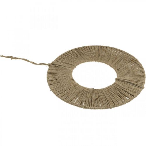Prodotto Anello ricoperto, decoro estivo, anello decorativo da appendere, stile boho colori naturali, argento Ø29,5cm